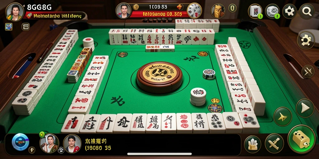 Tampilan gameplay seru dalam permainan Mahjong 8G8G.