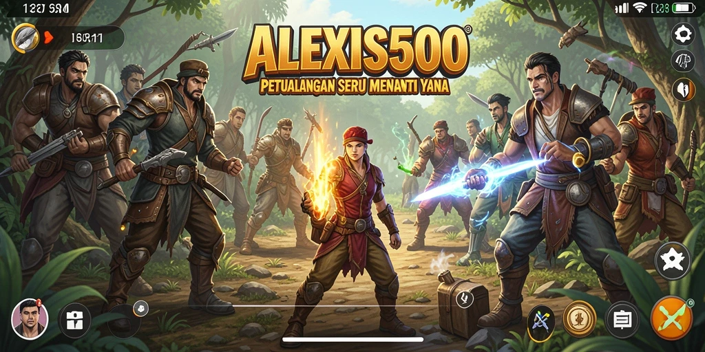 Gameplay ALEXIS500 yang menampilkan momen petualangan epik.
