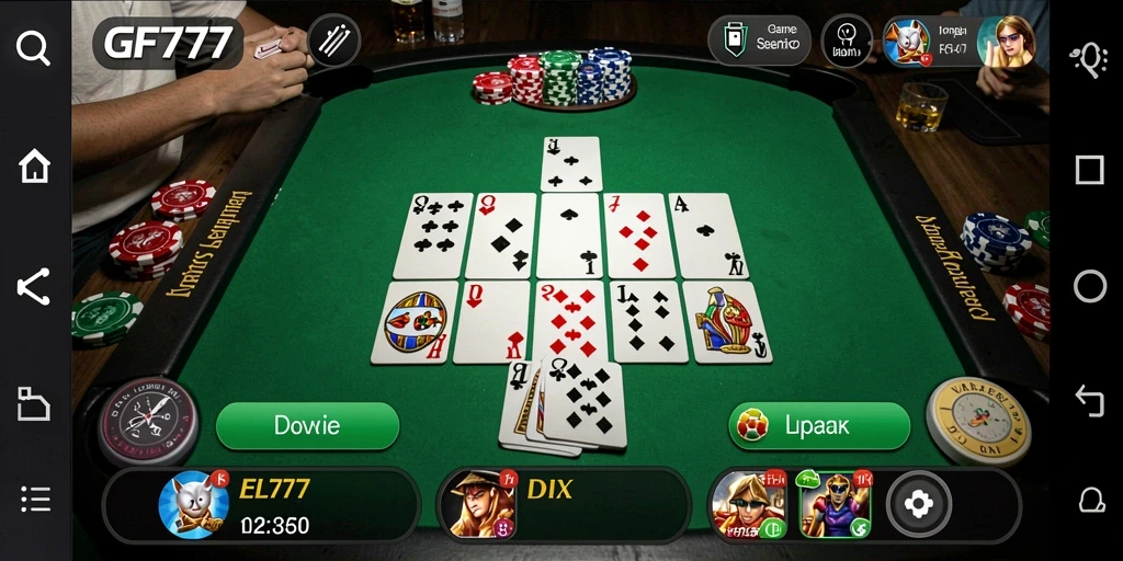 Tampilan menarik gameplay Domino GF777 yang mendebarkan.