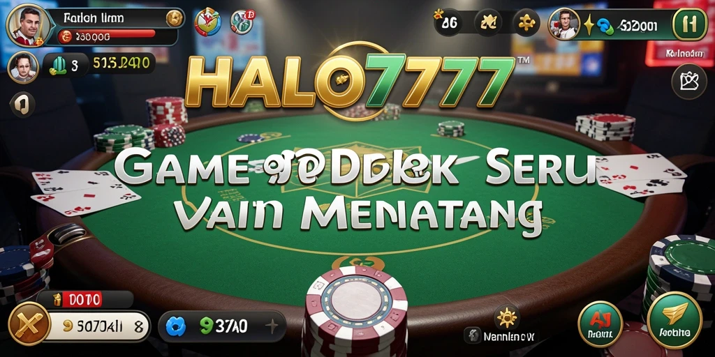 Tampilan gameplay yang mendebarkan dalam permainan Poker HALO777.