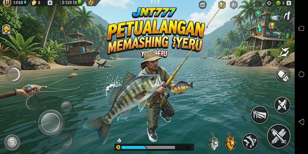 Tampilan gameplay JNT777 yang seru dan menarik saat memancing.