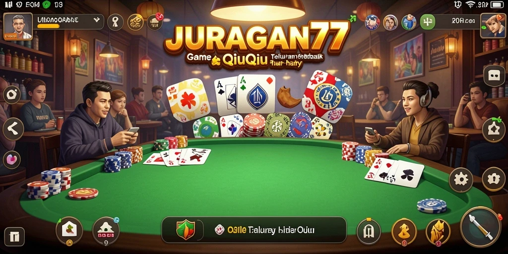 Tampilan gameplay seru di game QiuQiu JURAGAN77.