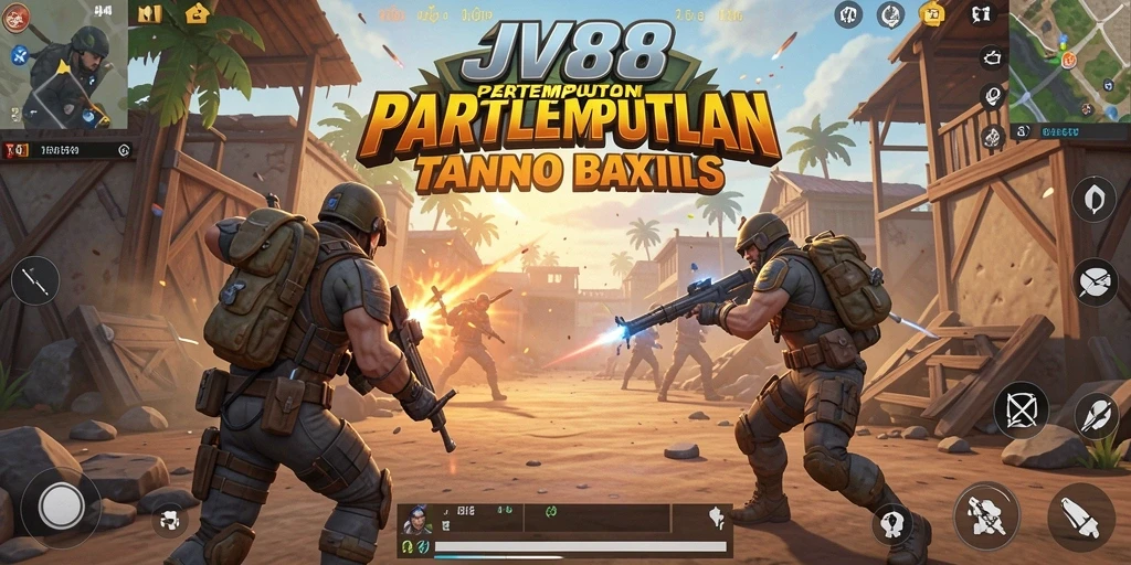 Tangkapan layar JV88 menunjukkan aksi seru dalam pertempuran Battle Royale.