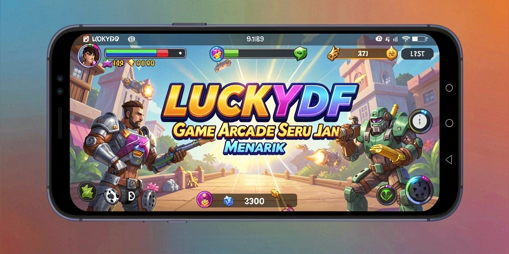Screenshot menampilkan gameplay LUCKYDF yang dinamis dan penuh aksi.