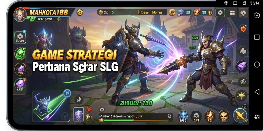 Tampilan gameplay strategis dalam MAHKOTA188 yang seru.