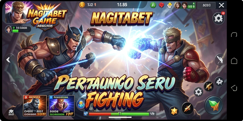 Tangkapan layar gameplay NAGITABET menunjukkan pertarungan mendebarkan.