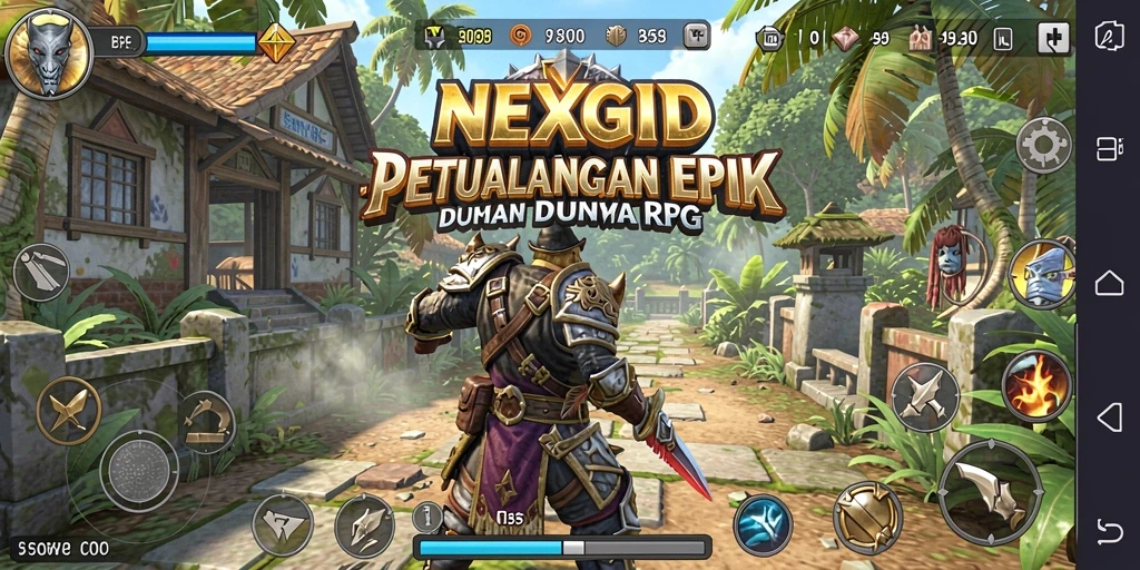 Screenshot menunjukkan pertarungan epik dalam NEXGID dengan karakter yang beraksi.