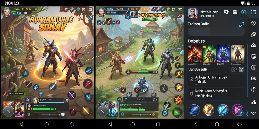 Screenshot utama NOX123 menunjukkan antarmuka aplikasi yang ramah pengguna.