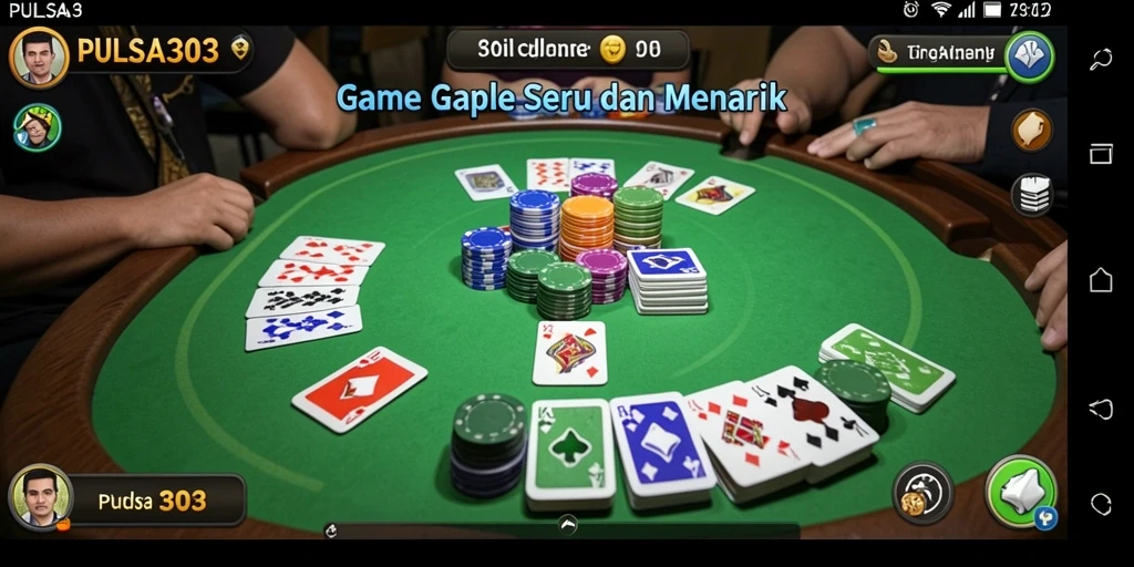 Tampilan menarik dari gameplay Gaple PULSA303.