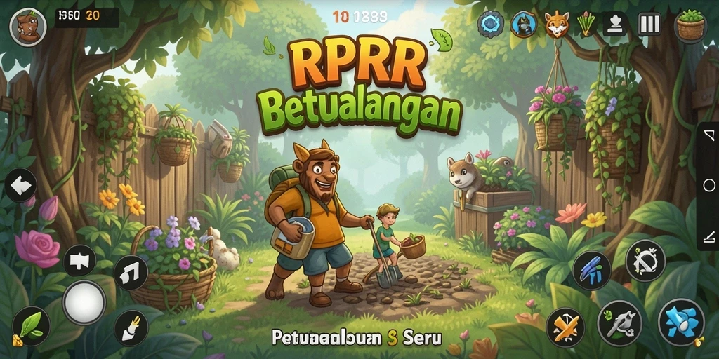 Screenshot RPRR menampilkan serunya gameplay berkebun.