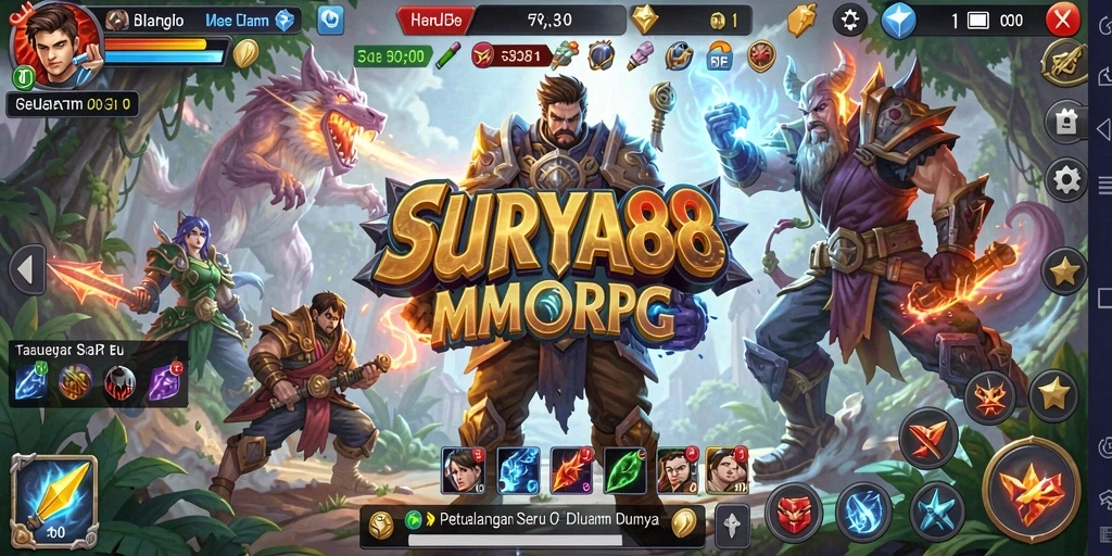 Tampilan gameplay SURYA88 yang menakjubkan dengan aksi seru.